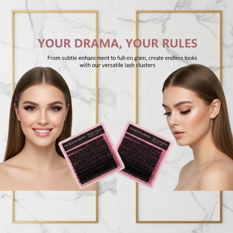 Eyelash Extension Options - 10Row 140 Clusters Fluffy Thick Lashes