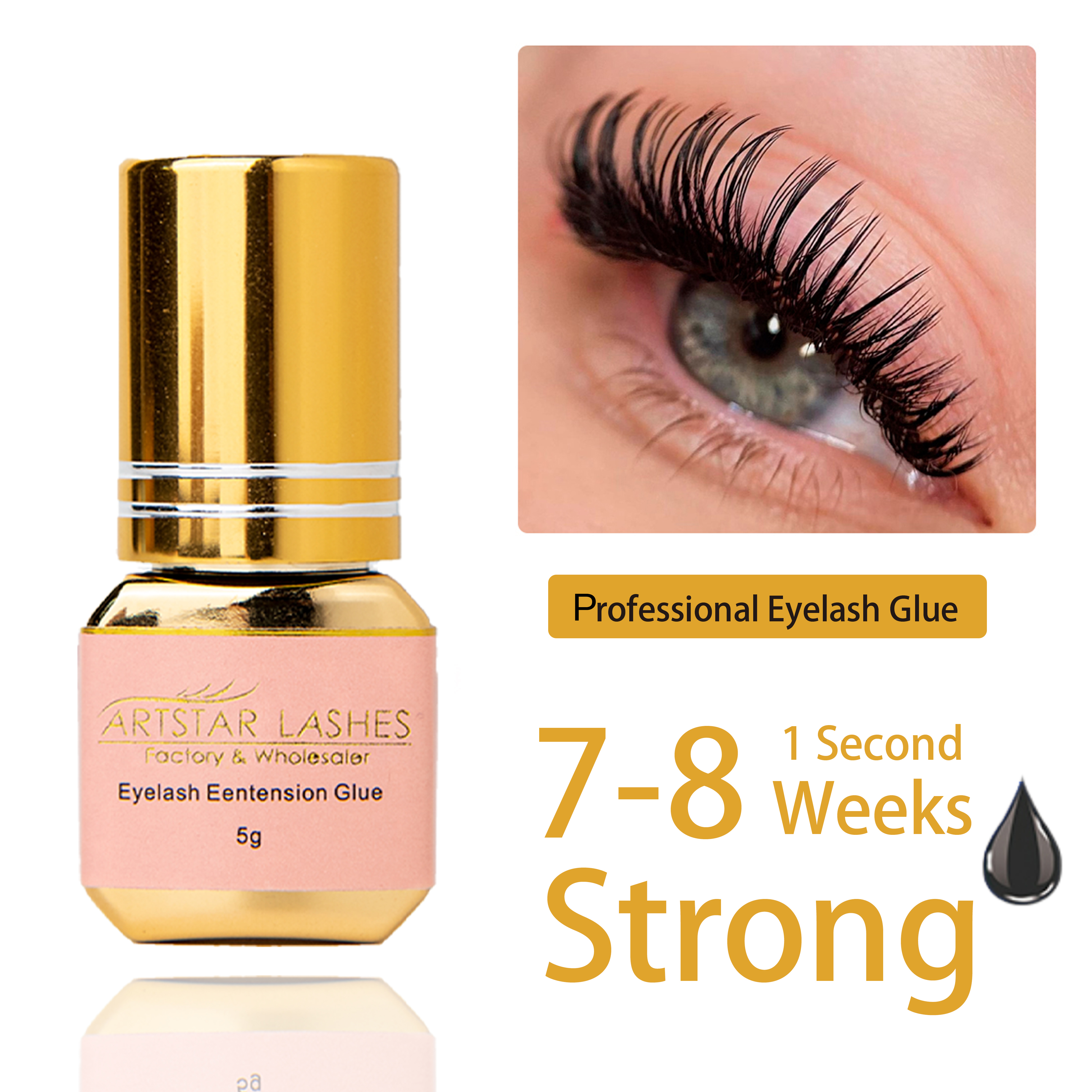 Eyelash Extension Uv Glue - ARTSTAR 5ml Eyelash Glue Extensions 0.5S/1S/2S
