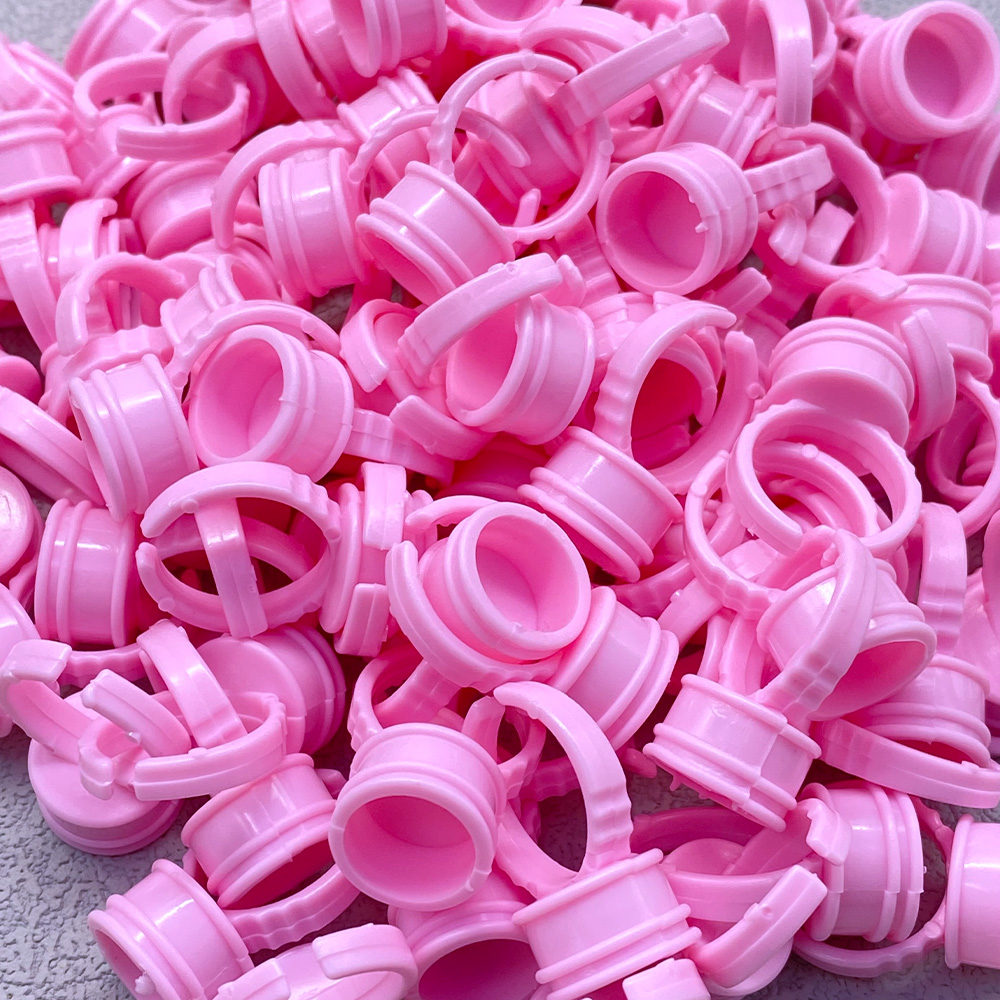 100Pcs Disposable Glue Ring Cu - Eyelash Extension Fan avaliação e preço
