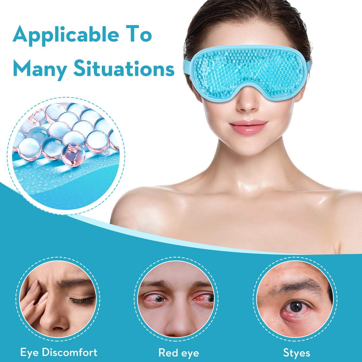 Reusable Cooling Eye Mask for  - Under Eye Gel avaliação e preço
