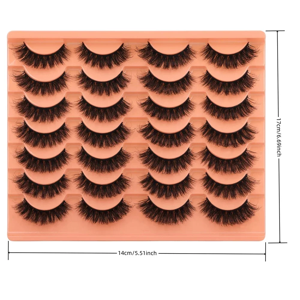 14 Pairs Natural Look Faux Min - Eyelash Extension Volume Cat Eye avaliação e preço