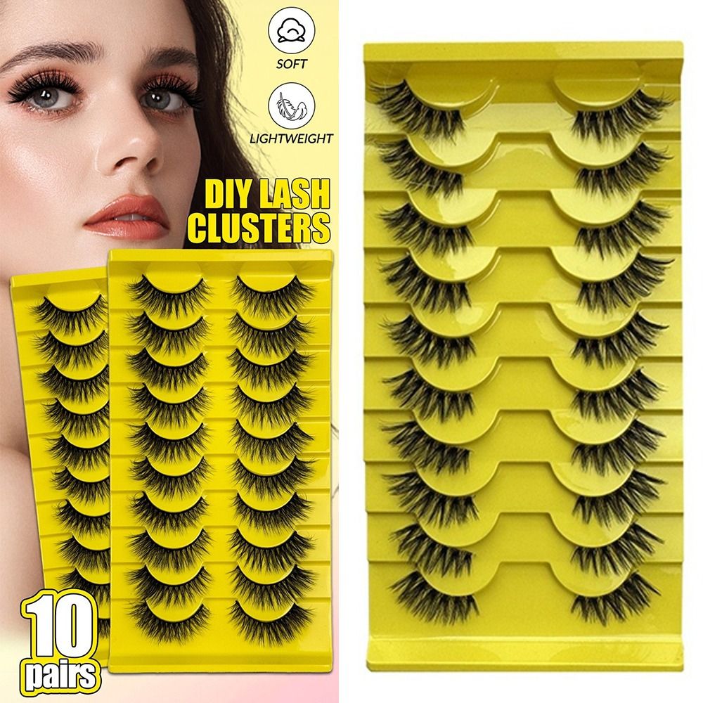 10Pairs Reusable 3D Dramatic F - Eyelash Extension Volume Cat Eye avaliação e preço