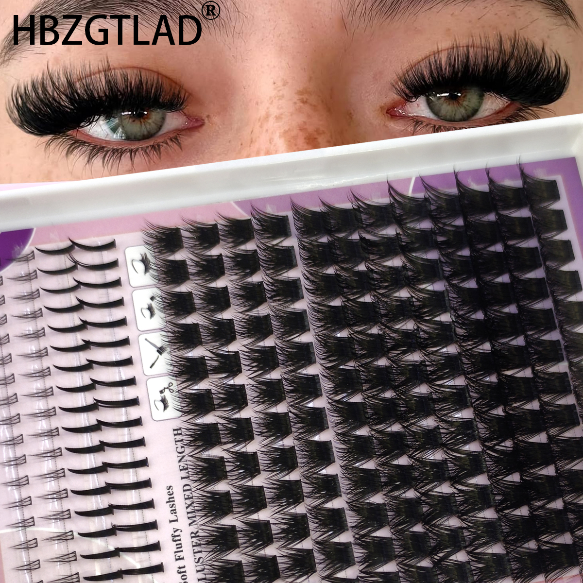 16ROWS Eyelashes Clusters Natu - Eyelash Extension Volume Cat Eye avaliação e preço