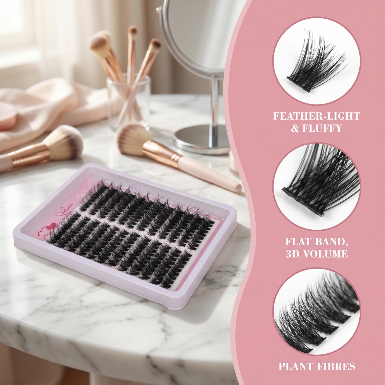Fluffy Volume Cluster Lashes C - Eyelash Extension Volume Cat Eye avaliação e preço