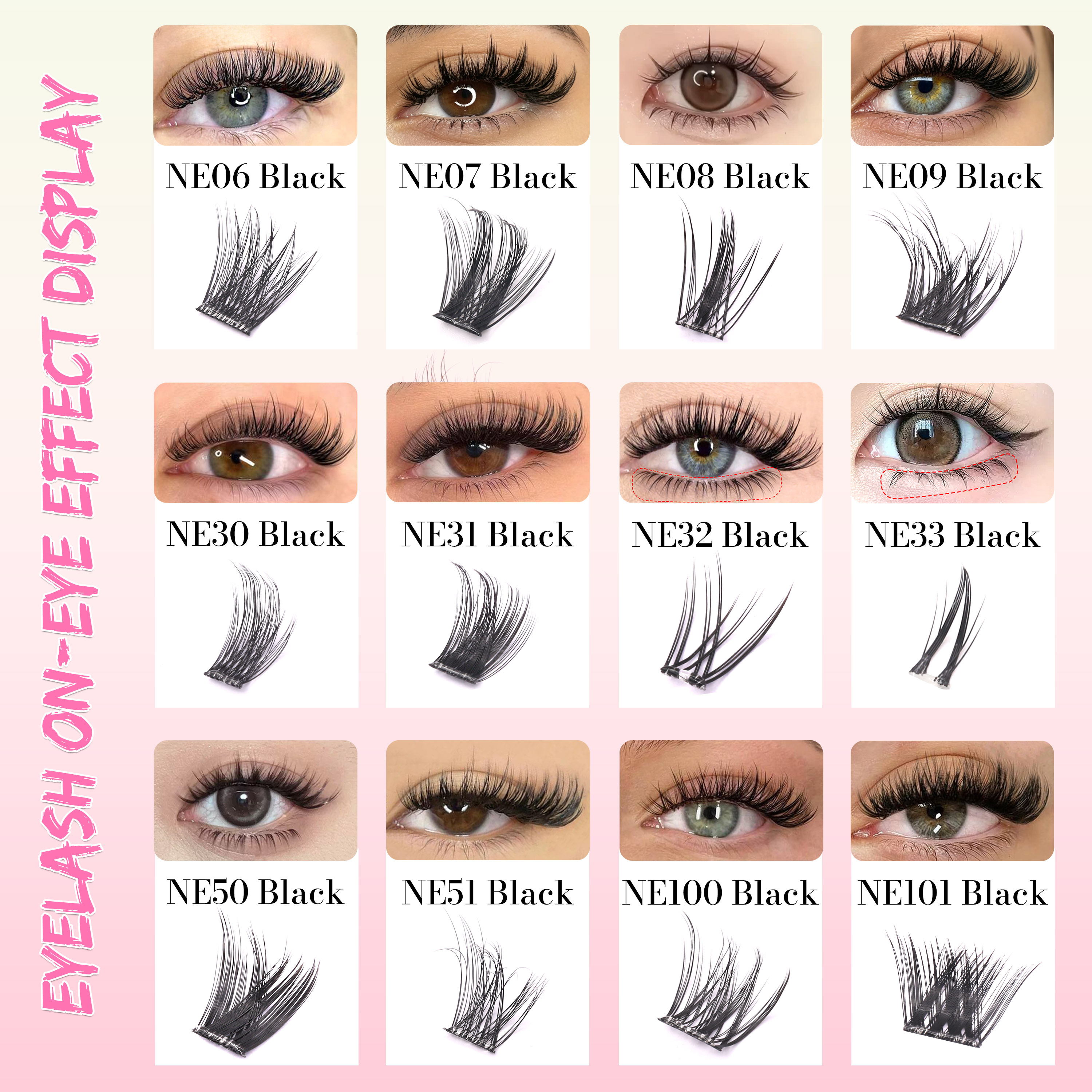 NE Series NE05 New Packing 6Ro - Eyelash Extension No 10 avaliação e preço