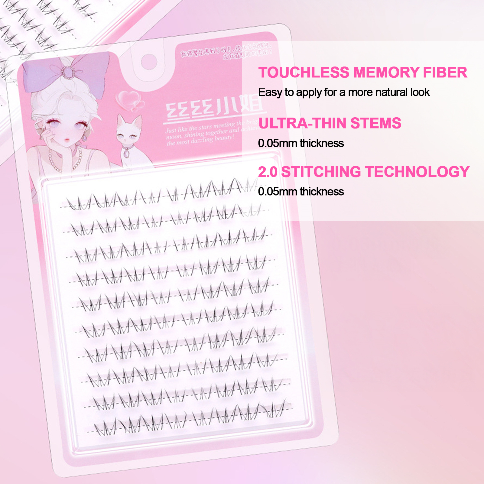 10rows Cat Eye Anime Lower Fal - Eyelash Extension Volume Cat Eye avaliação e preço