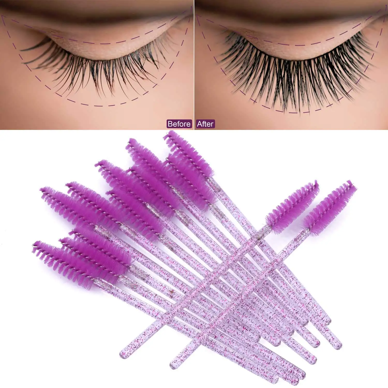 100/1000/2000pcs Disposable Ma - Eyelash Extension Options avaliação e preço
