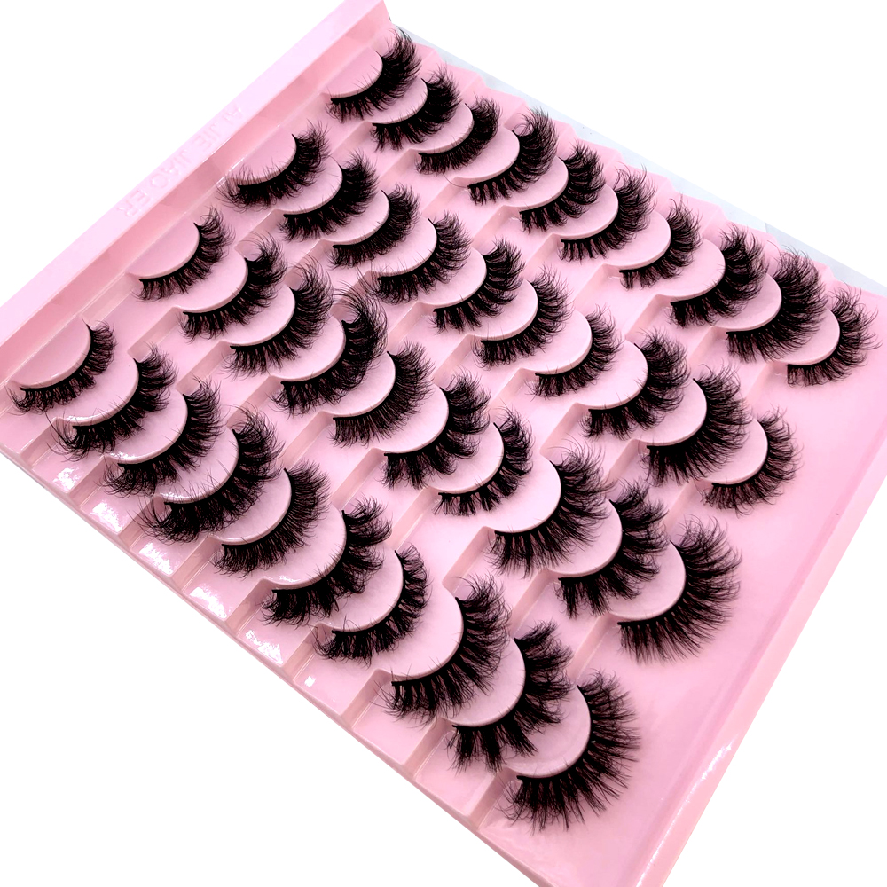 New mixed 20pairs 5D Fluffy Ey - Eyelash Extension Volume Cat Eye avaliação e preço