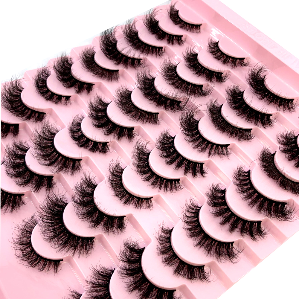 New mixed 20pairs 5D Fluffy Ey - Eyelash Extension Volume Cat Eye avaliação e preço