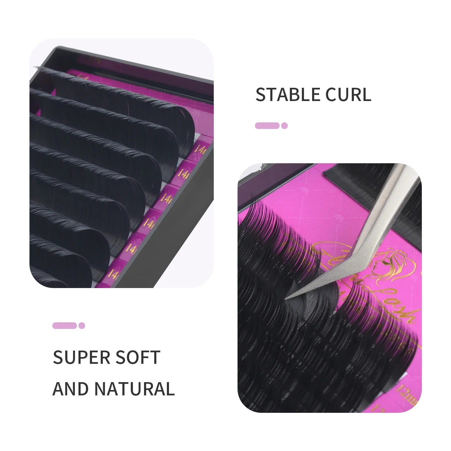 GLAMLASH Wholesale 16Rows BCCC - Eyelash Extension C Curl avaliação e preço