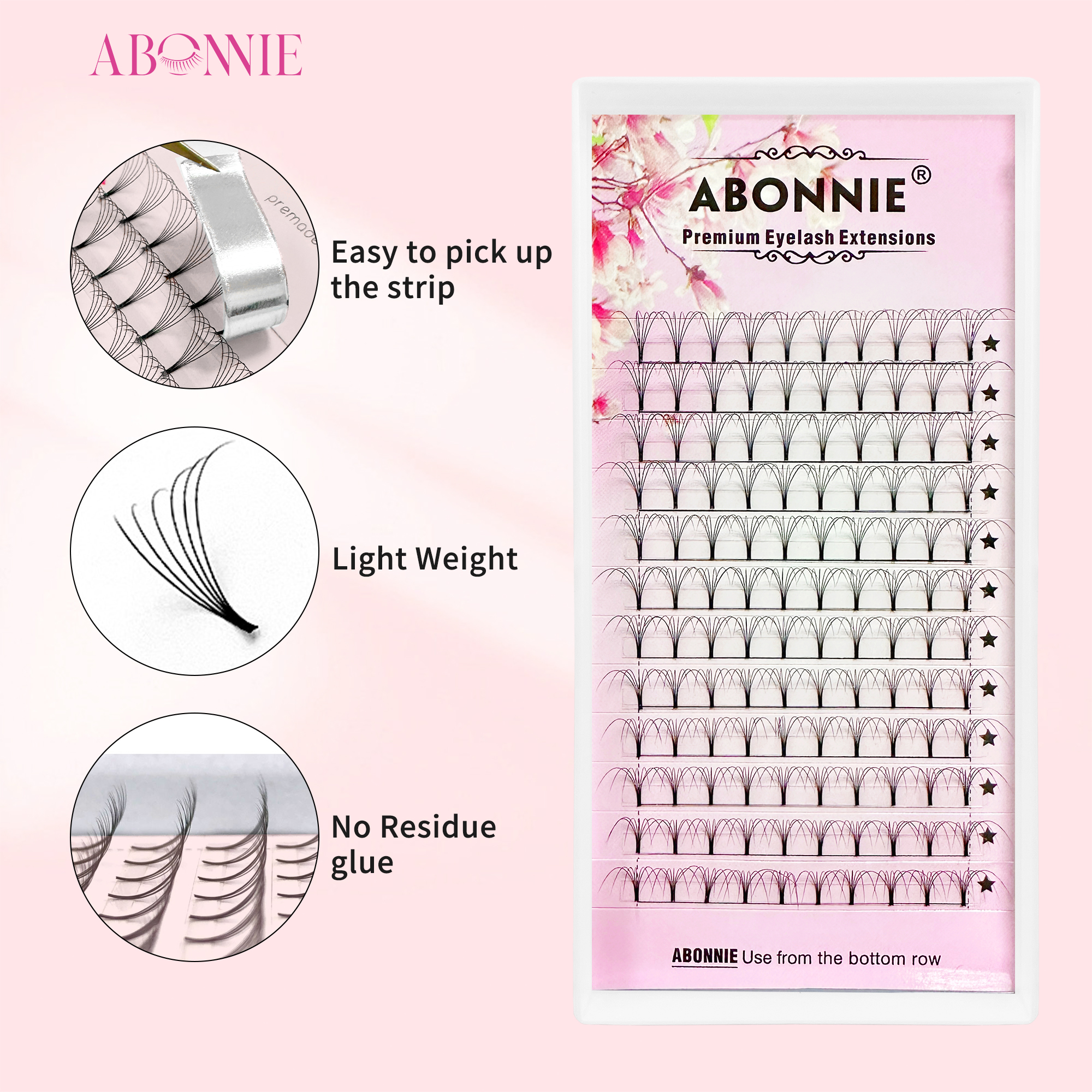 Abonnie 6D Narrow Fan Premade  - Eyelash Extension C Curl avaliação e preço
