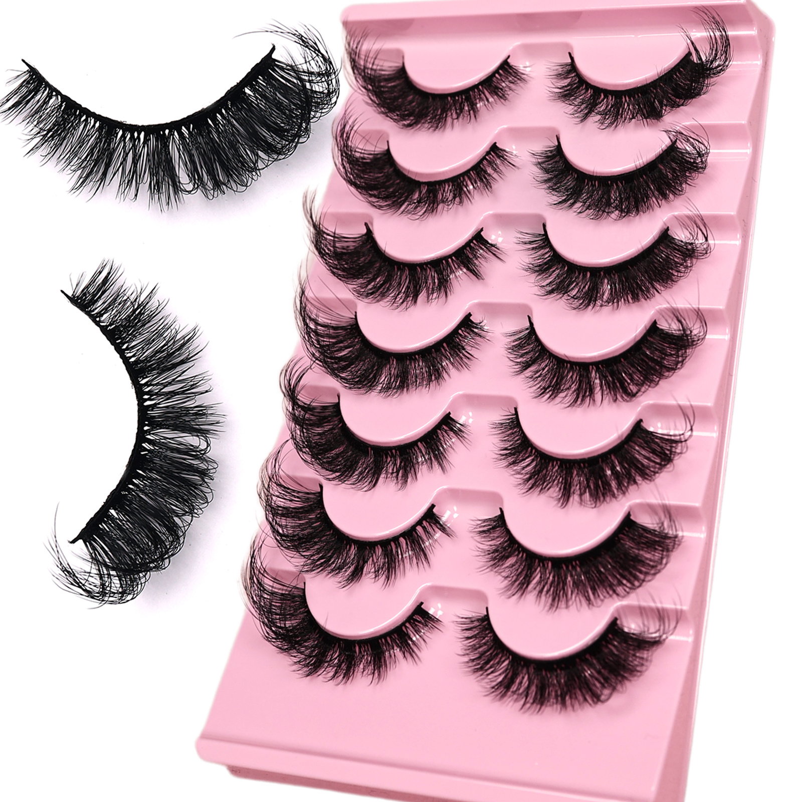 7 Pairs Cat Eye False Eyelashe - Eyelash Extension Volume Cat Eye avaliação e preço