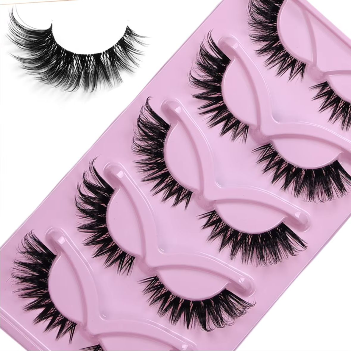 5 Pairs Cat Eye False Eyelashe - Eyelash Extension Volume Cat Eye avaliação e preço
