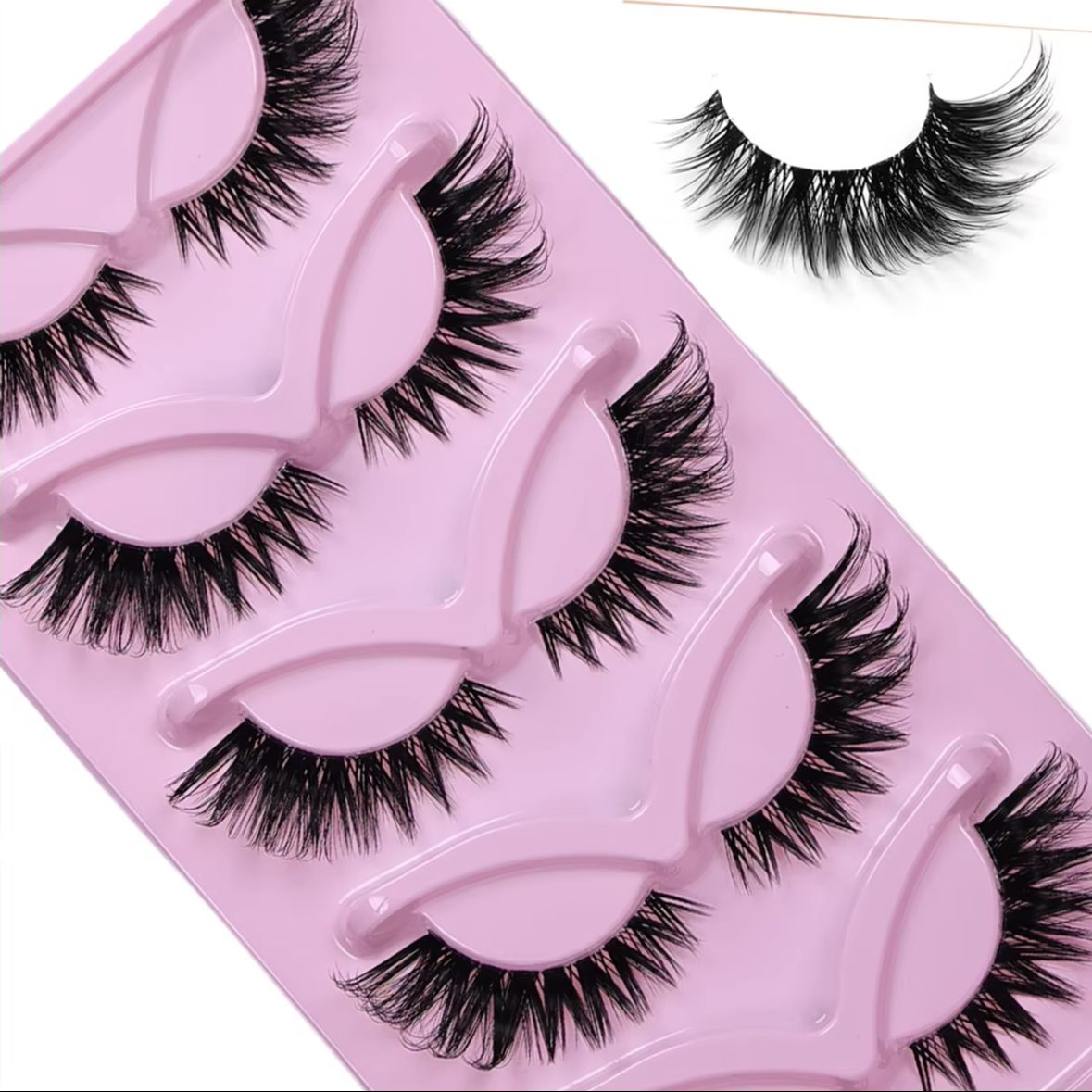 5 Pairs Cat Eye False Eyelashe - Eyelash Extension Volume Cat Eye avaliação e preço