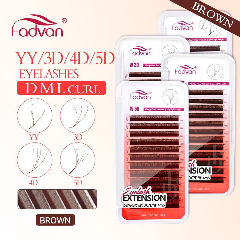 FADVAN Brown 4D/3D/5D lashes W - Eyelash Extension Fan avaliação e preço