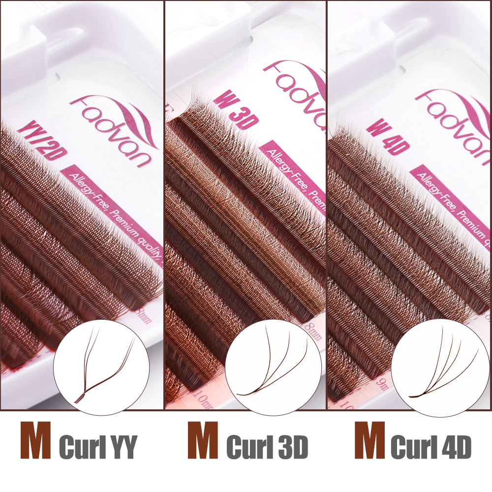 FADVAN Brown 4D/3D/5D lashes W - Eyelash Extension Fan avaliação e preço