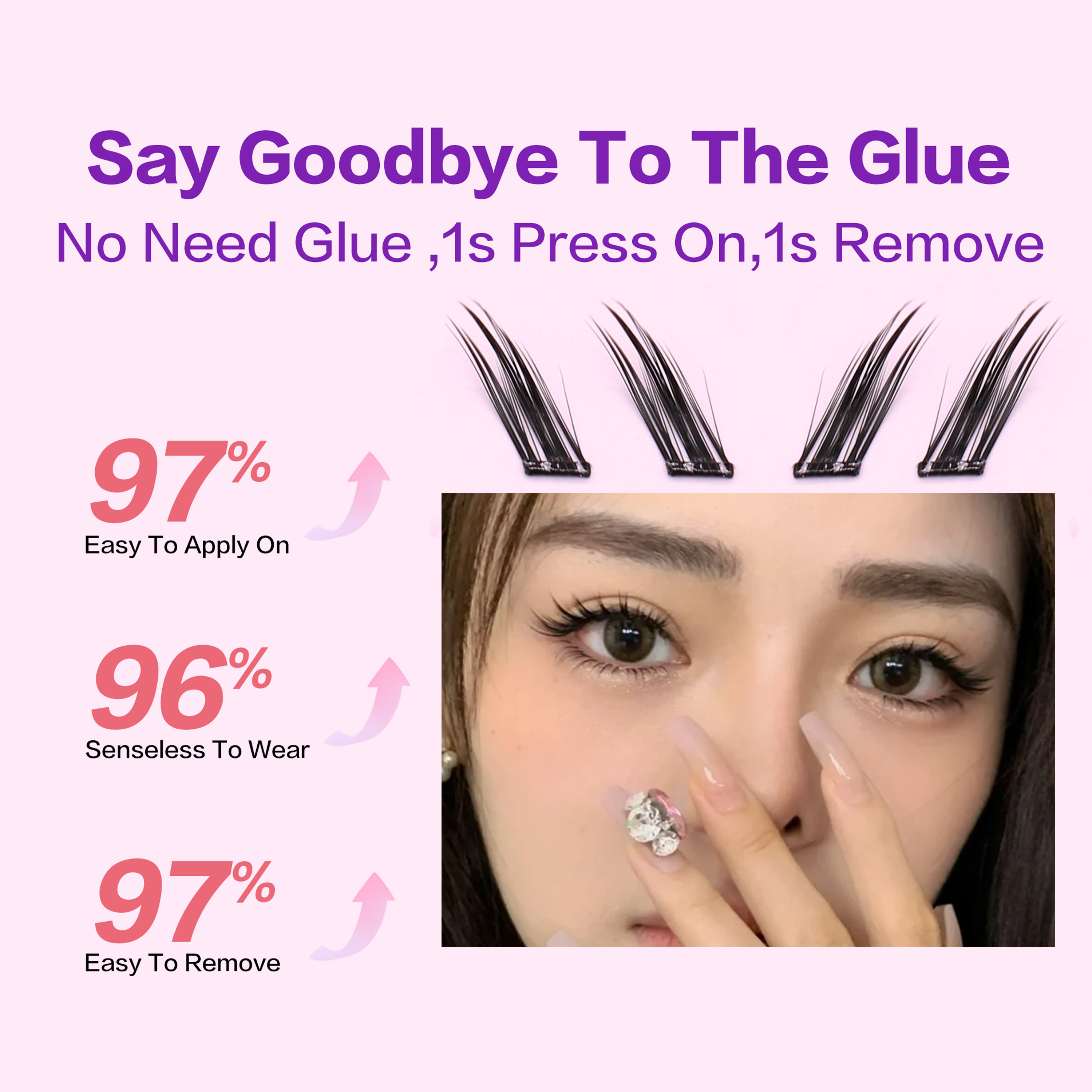 FindLove Fox Eye Lashes Pre Gl - Eyelash Extension Uv Glue avaliação e preço