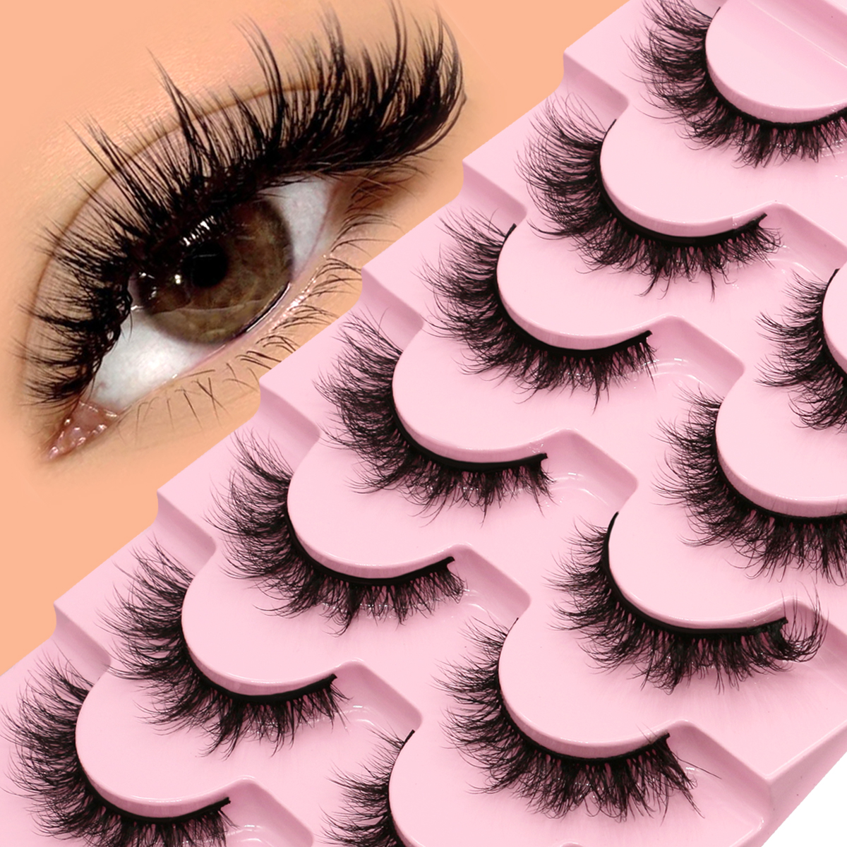 Lasvirey Fluffy Cat Eye Lashes - Eyelash Extension Volume Cat Eye avaliação e preço