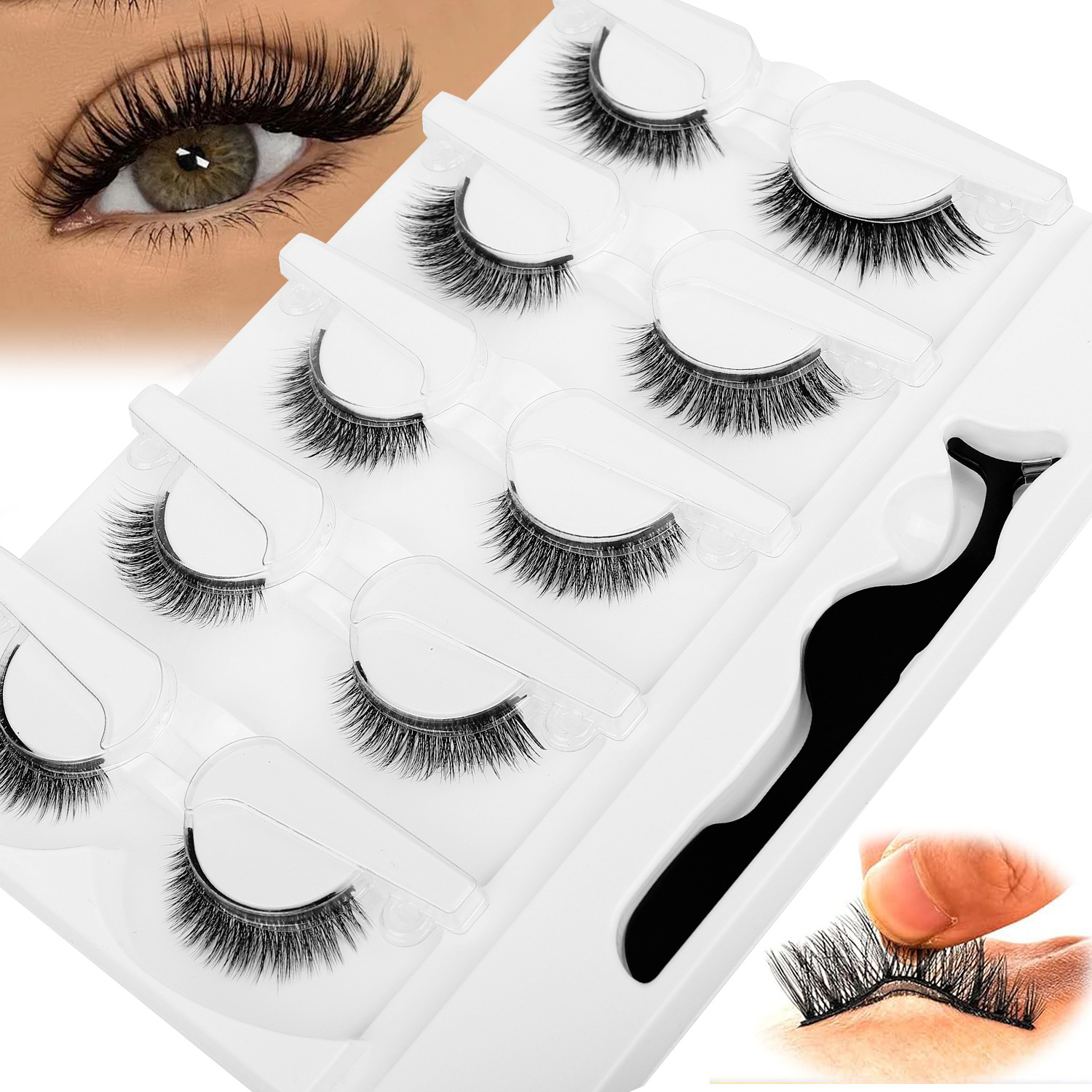 5 Pairs Glue-free Self-adhesiv - Eyelash Extension Uv Glue avaliação e preço