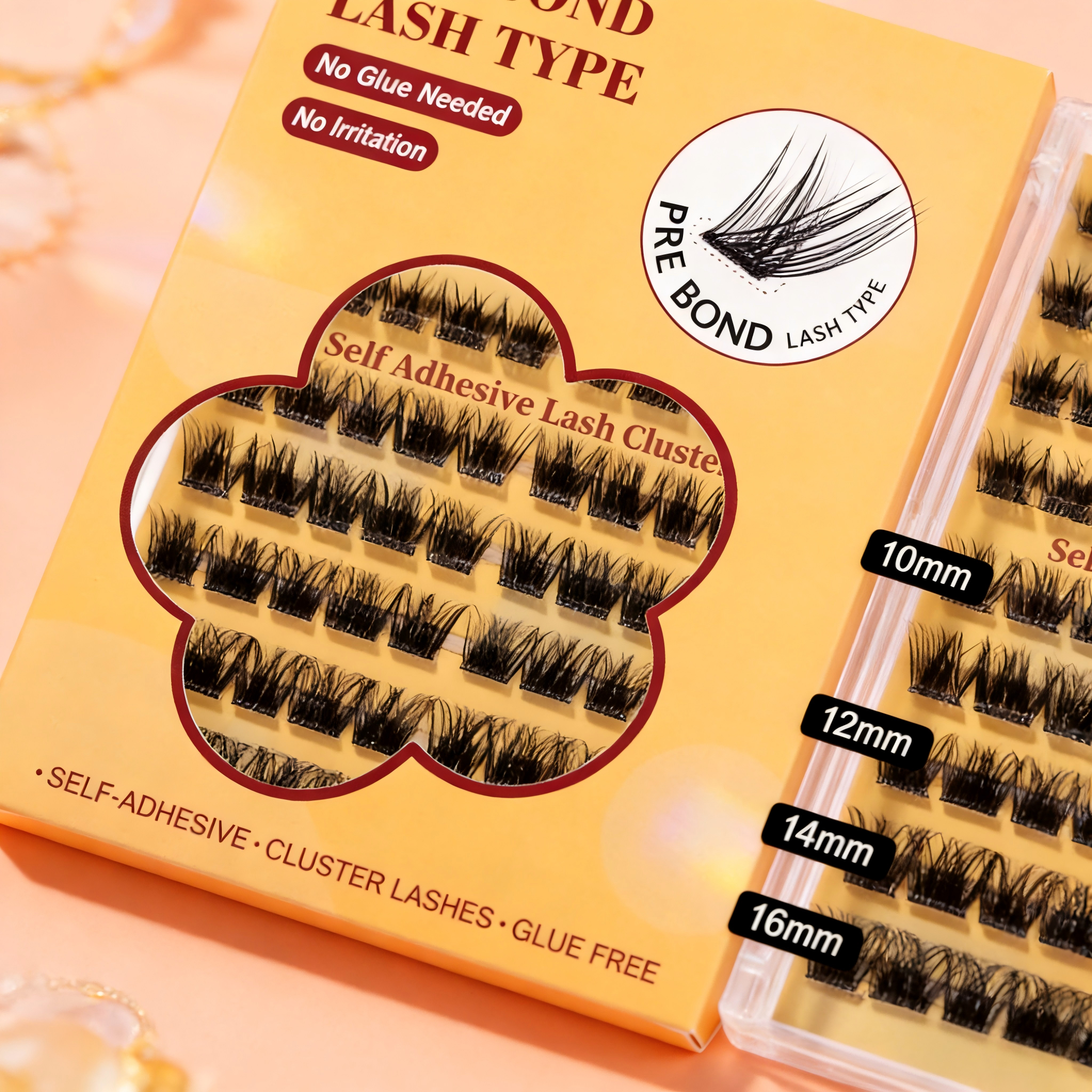 100PCS Pre Glued Self Adhesive - Eyelash Extension No 10 avaliação e preço
